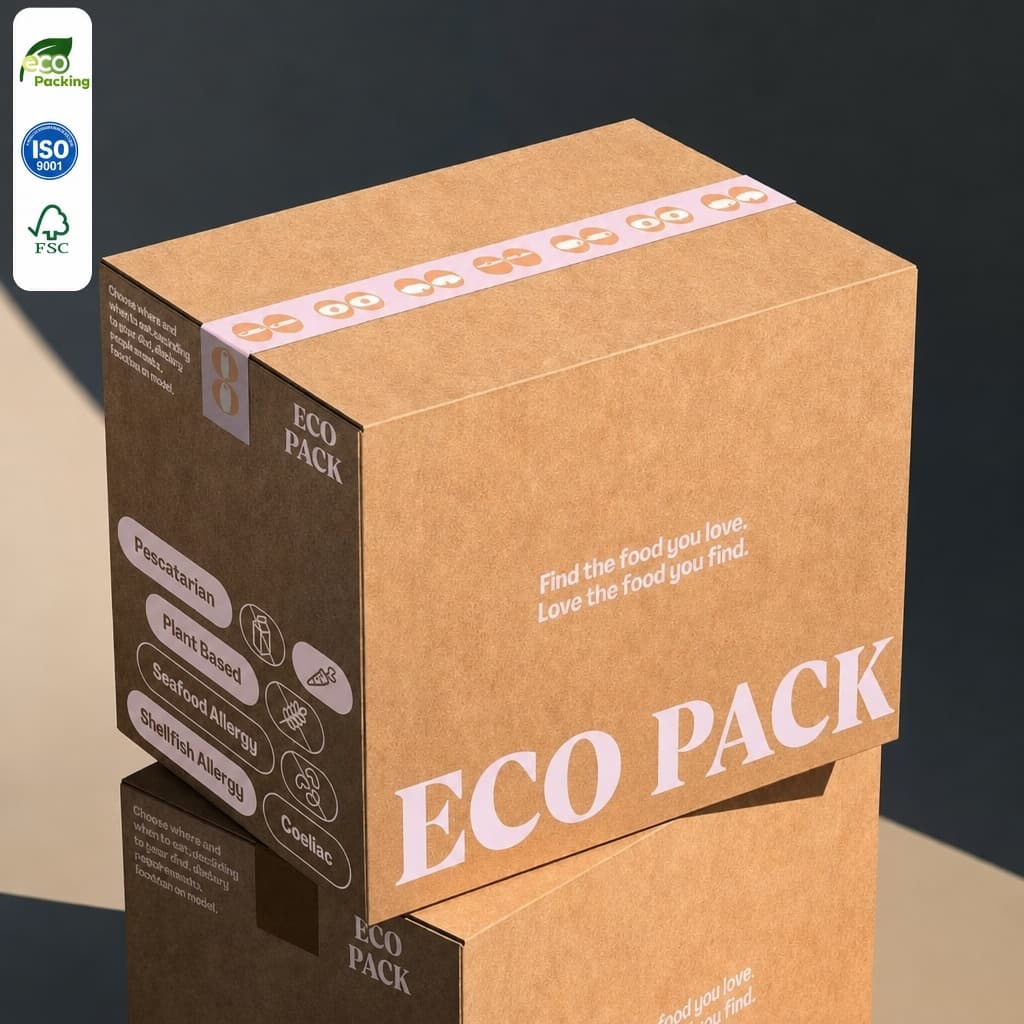 Kraft corrugated shipping box product example