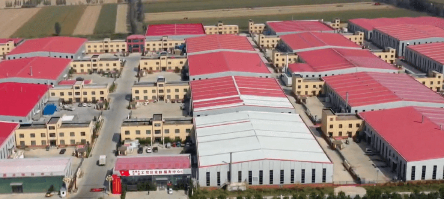 Aerial view of the factory area behind Jinan Eco Packaging
